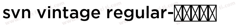 svn vintage regular字体转换